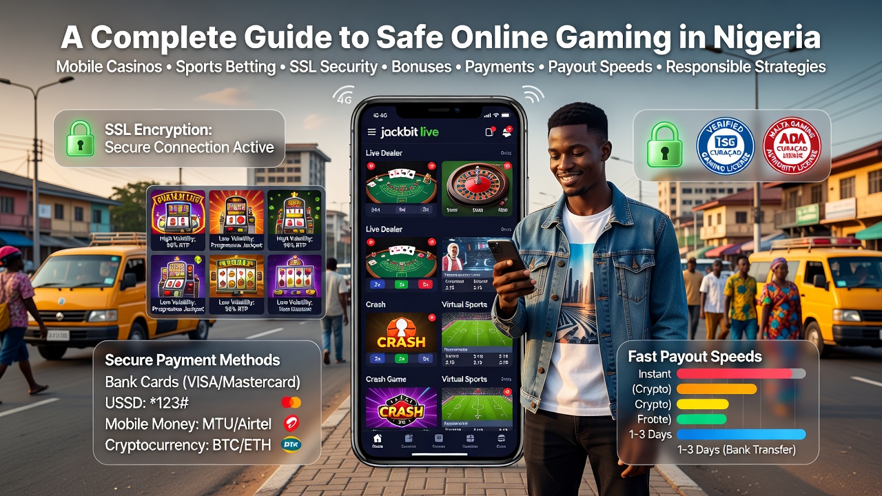 A Complete Guide to Safe Online Gaming in Nigeria: Mobile Casinos, Sports Betting, SSL Security, Bonuses, Payments, Payout Speeds and Responsible Strategies