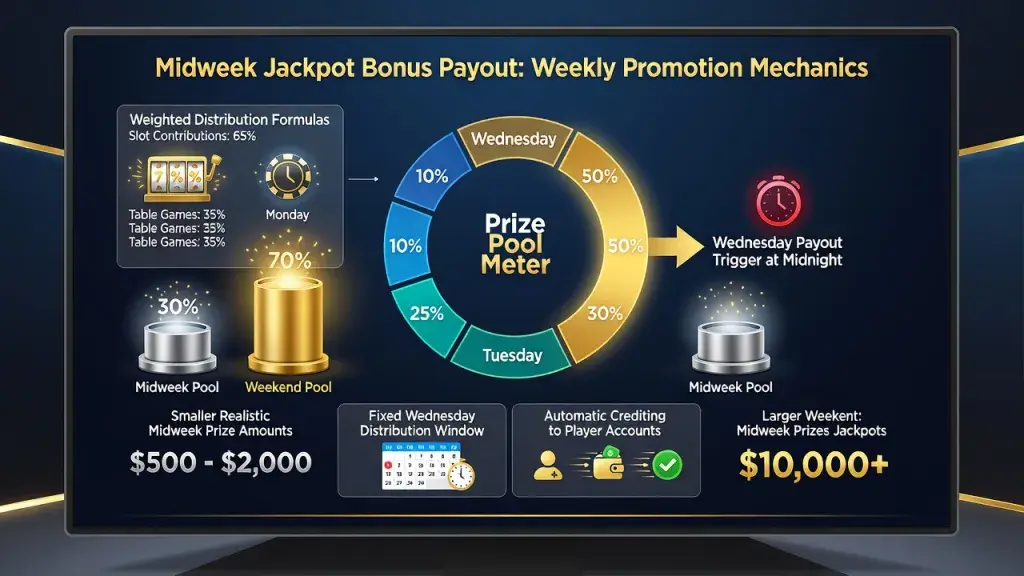 Midweek Jackpot Bonus Payout: How the Weekly Jackpot Promotion Distributes Prizes and What to Expect from the Midweek Prize Distribution