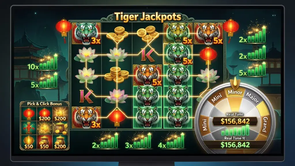 Tiger Jackpots Games: Bonus Features, Free Spins, Slot Mechanics & Jackpot Payouts Explained