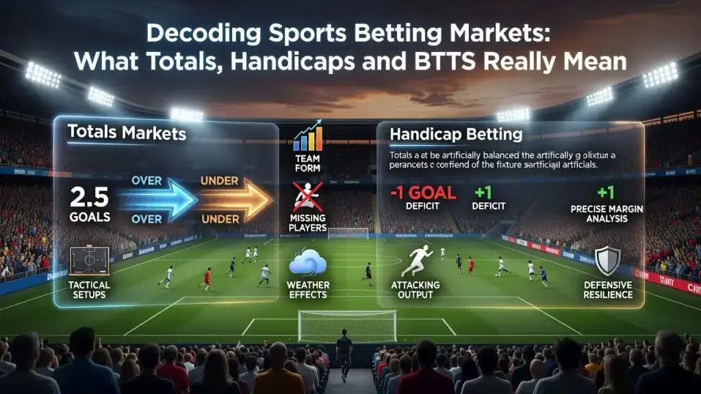 Decoding Sports Betting Markets: What Totals, Handicaps and BTTS Really Mean