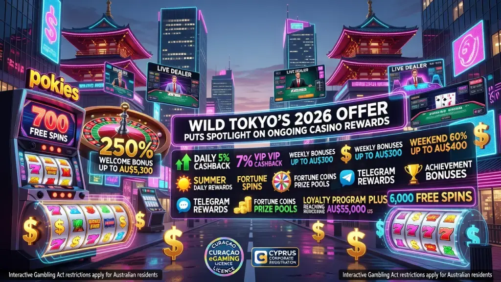Wild Tokyo's 2026 Offer Puts Spotlight on Ongoing Casino Rewards