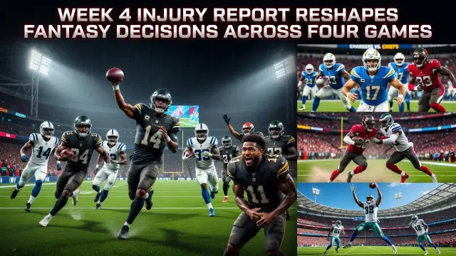 Week 4 Injury Report Reshapes Fantasy Decisions Across Four Games